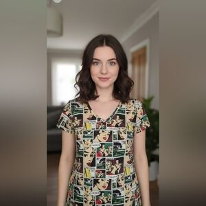 Twik By Simons Pop Art Short Sleeve Tee Size Large